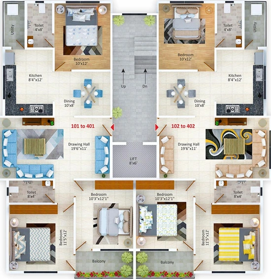 Floor Plan of Shreekrishna Niley in Khamla, Nagpur - Image 226836