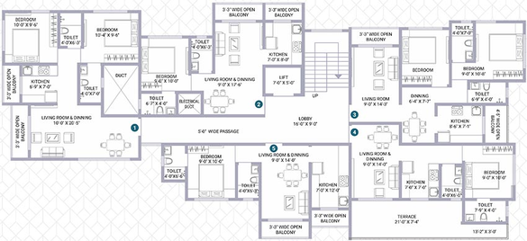 Floor Plan of Megastone Vedanta in Saphale East, Palghar - Image 226857