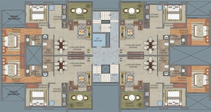 Floor Plan of Sudarshan Paradise in Pimple Nilakh, Pune - Image 227014