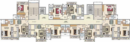 Floor Plan of Sudarshan Sky Height in Ghodbunder Road, Thane - Image 252573