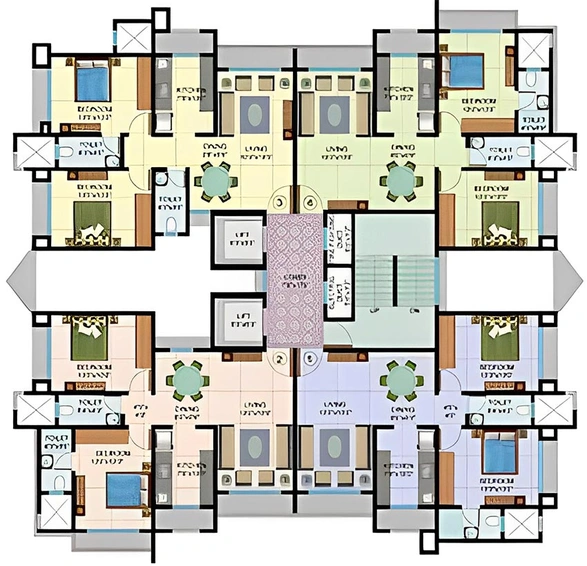 Floor Plan of Sudarshan Sky Garden in Ghodbunder Road, Thane - Image 252553