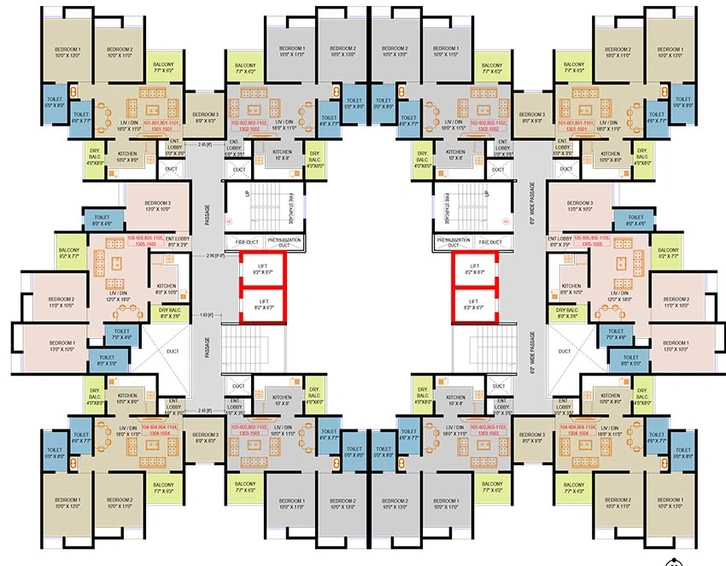 Floor Plan of Kamdhenu The Premia in Hadapsar, Pune - Image 227039