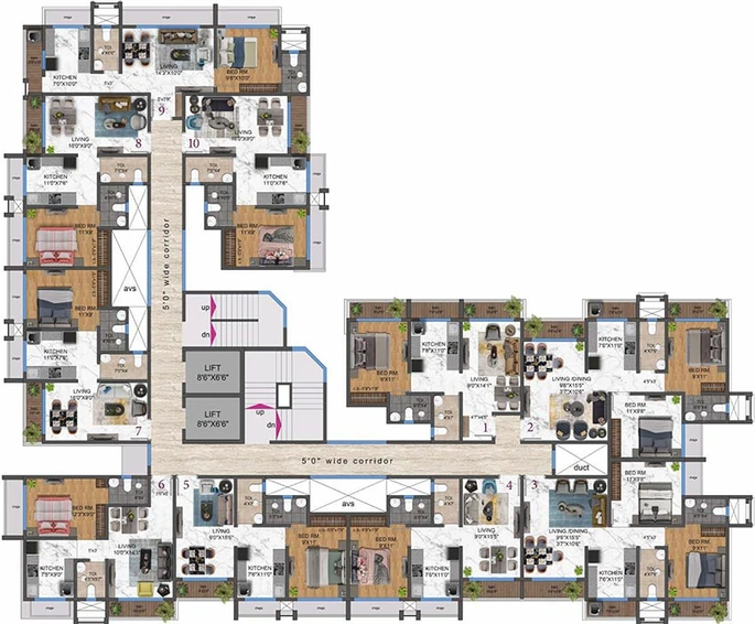 Floor Plan of Shree Ram Shanti Niketan in Naigaon East, Palghar - Image 227531