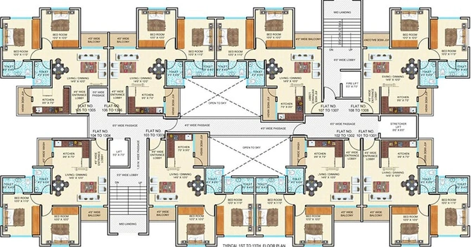 Floor Plan of Oak Shantiniketan in Kamptee Road, Nagpur - Image 227800