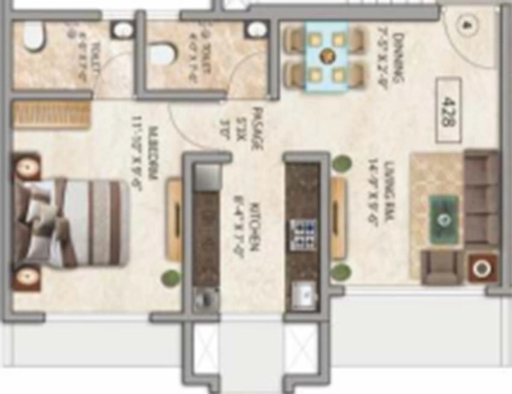 1 BHK Flat in Supreme Imperial in Borivali West, Mumbai - Image 834758
