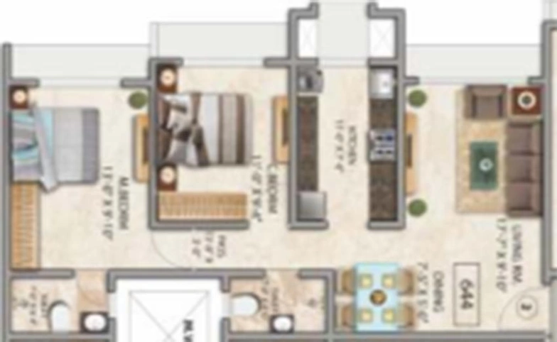 2 BHK Flat in Supreme Imperial in Borivali West, Mumbai - Image 834760