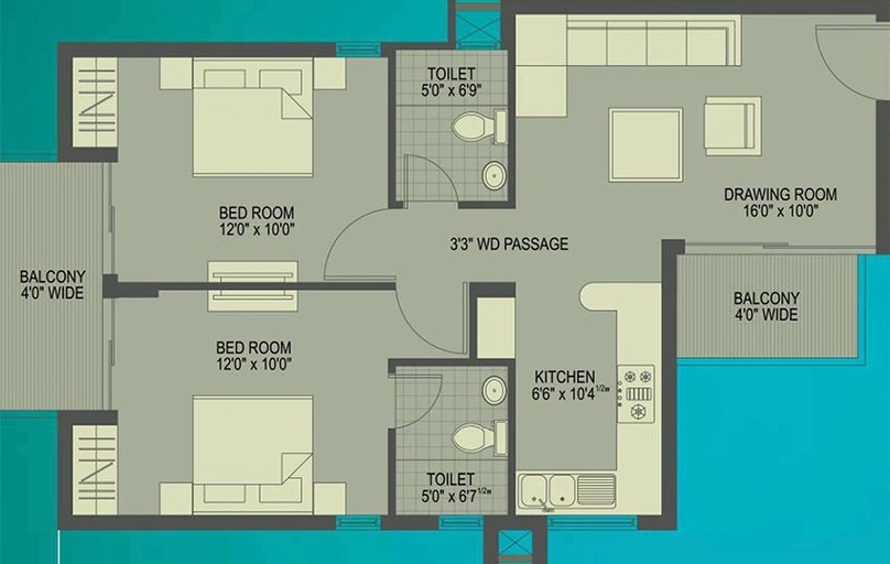 2 BHK Flat in Ratan Pearls in Bisrakh Jalalpur, Greater Noida - Image 834816
