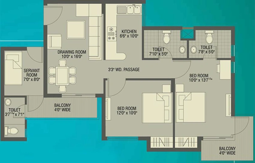2 BHK Flat in Ratan Pearls in Bisrakh Jalalpur, Greater Noida - Image 834817