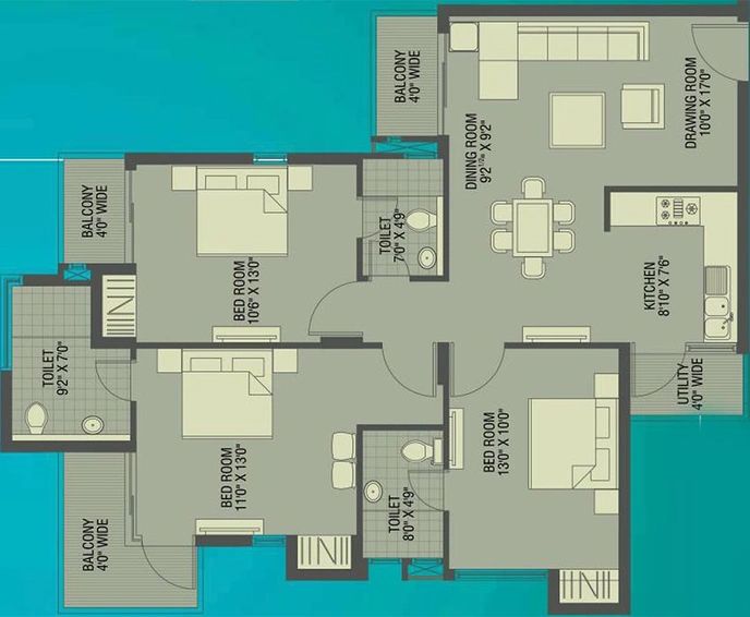 3 BHK Flat in Ratan Pearls in Bisrakh Jalalpur, Greater Noida - Image 834819