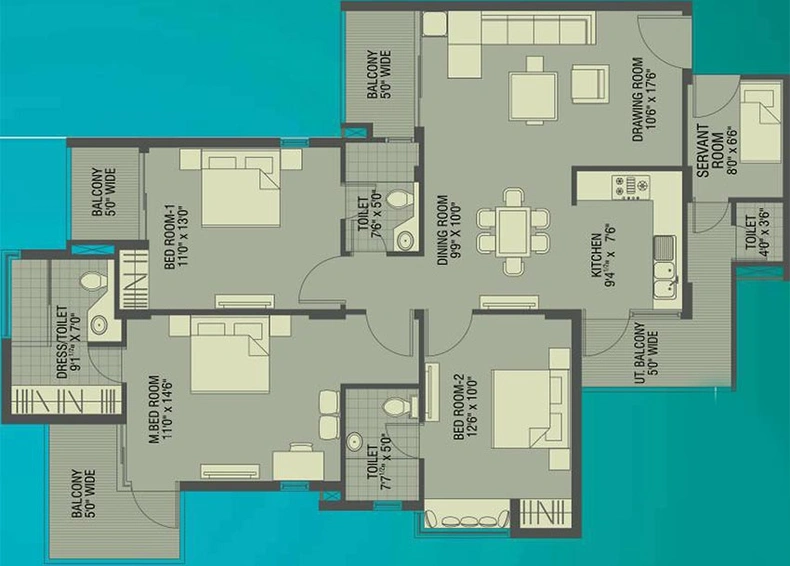 3 BHK Flat in Ratan Pearls in Bisrakh Jalalpur, Greater Noida - Image 834820