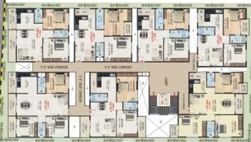 Floor Plan of VSR Aspen Leaf in Kasavanhalli, Bangalore - Image 339921