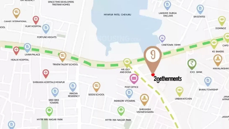 Location of KSR 2getherments in Miyapur, Hyderabad - Image 230350
