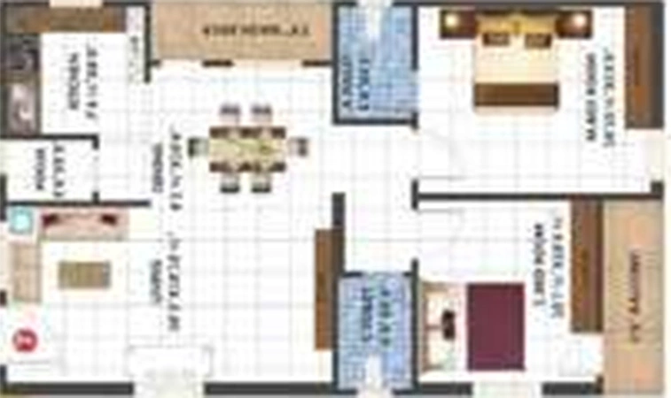2 BHK Flat in Sai Teja RR Ankura in Ameenpur, Hyderabad - Image 835560