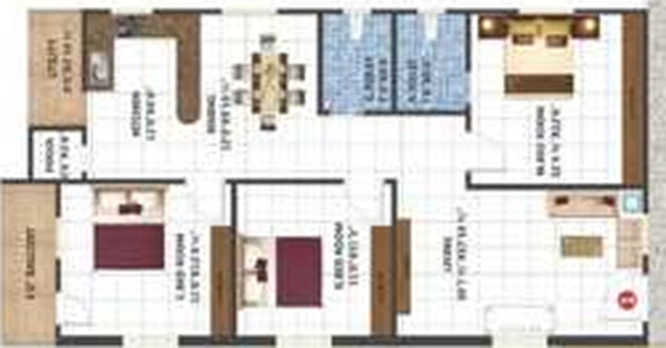 3 BHK Flat in Sai Teja RR Ankura in Ameenpur, Hyderabad - Image 835561