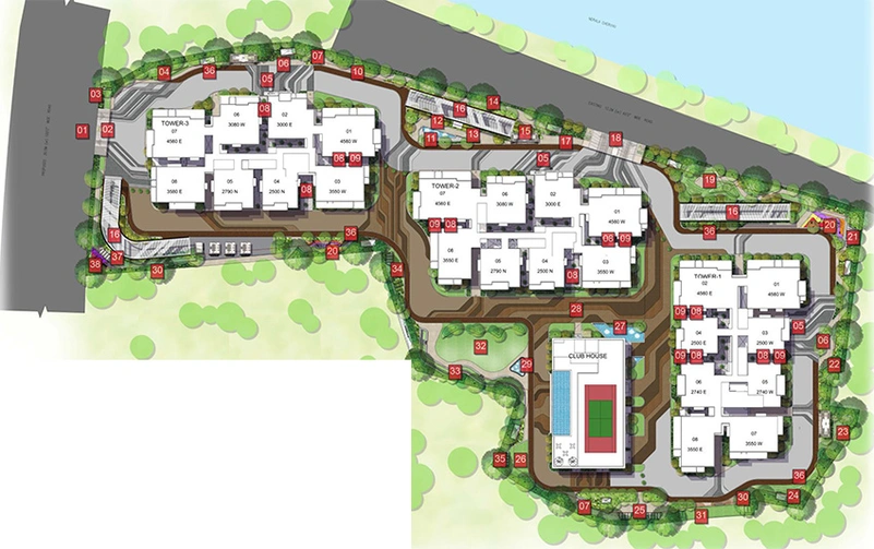 Master Plan of Trevita By Cybercity in Kothaguda, Hyderabad - Image 230522