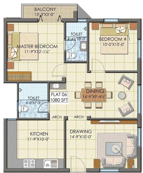 2 BHK Flat in Incor Bonsai Homes in Serilingampally, Hyderabad - Image 852647
