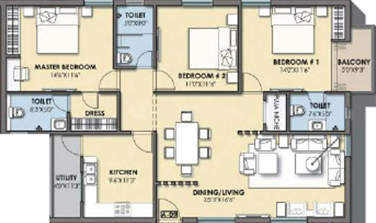 3 BHK Flat in Incor Bonsai Homes in Serilingampally, Hyderabad - Image 852652