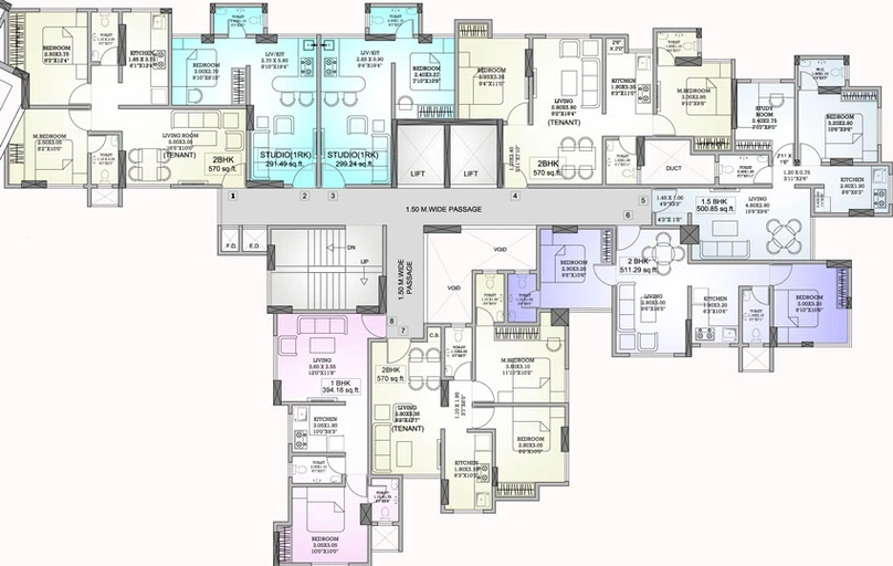 Floor Plan of Puneet Prime in Kurla East, Mumbai - Image 34533