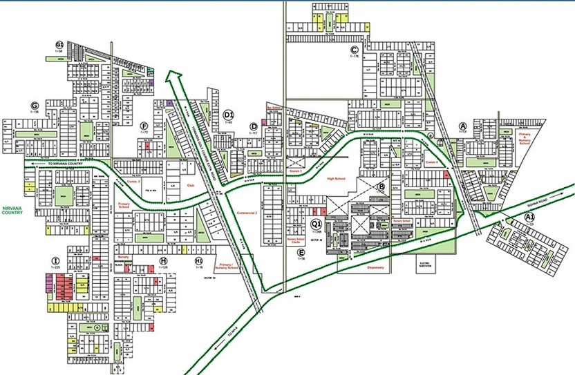Master Plan of Unitech South City 2 in Sector 50, Gurgaon - Image 232953