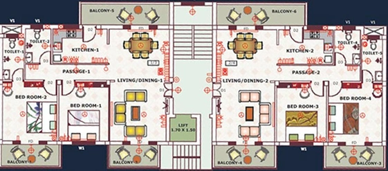 Floor Plan of The Tubki Patnem Beach Park in Canacona, Goa - Image 235771