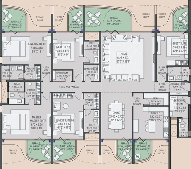 5 BHK Flat in Viraj Quillion Residencies in Govind Nagar, Nashik - Image 837442
