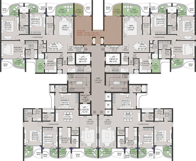 Floor Plan of Viraj Quillion Residencies in Govind Nagar, Nashik - Image 235803