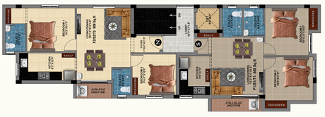 Floor Plan of MP Meadows Brook in Anakaputhur, Chennai - Image 238509