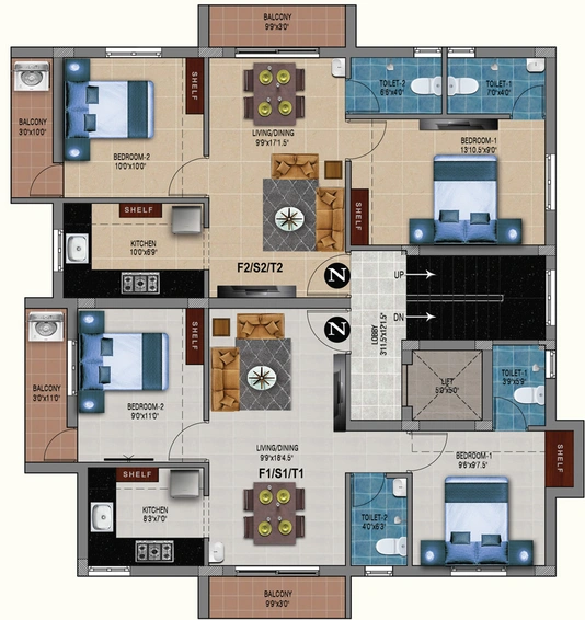 Floor Plan of MP Madhura And Maitreya in Anakaputhur, Chennai - Image 238550