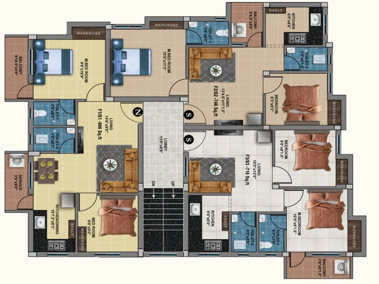 Floor Plan of MP Winter in Anakaputhur, Chennai - Image 239793
