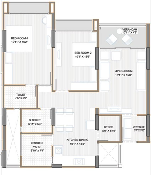 2 BHK Flat in Apollo DB City in Nipania, Indore - Image 839788