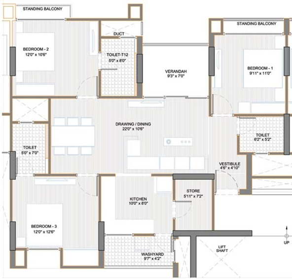 3 BHK Flat in Apollo DB City in Nipania, Indore - Image 839789