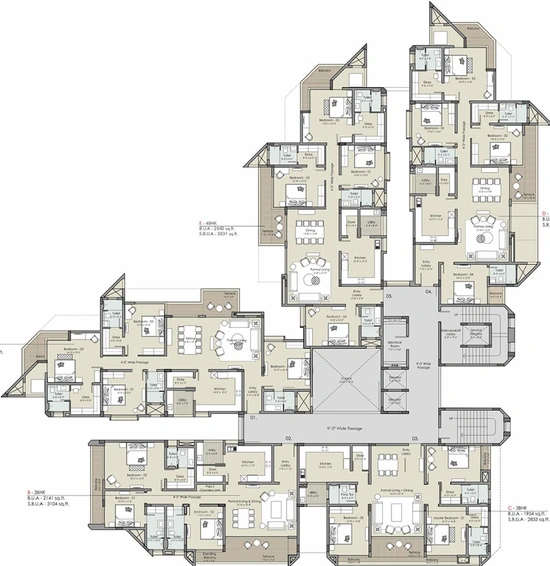 Floor Plan of RCM Ananta in New Palasia, Indore - Image 240174