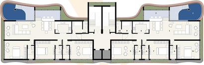 Floor Plan of Asraya The Rivaltis Residencies in Ribandar, Goa - Image 240189