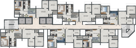 Floor Plan of Squarefeet Metropolis Bayside in Thane West, Thane - Image 79907