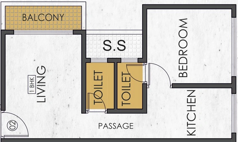1 BHK Flat in Falcon Casa One in Dronagiri, Navi Mumbai - Image 840948