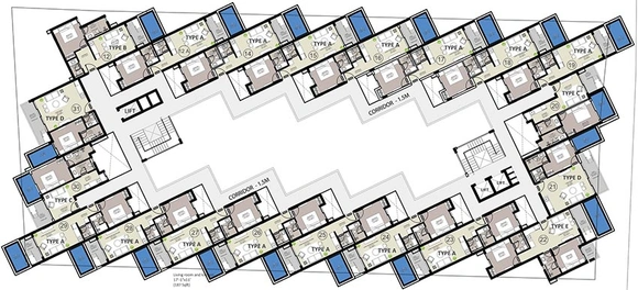 Floor Plan of SeaBreeze La Wisteria in Siolim, Goa - Image 242801