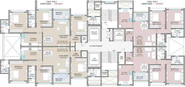 Floor Plan of Sankla West World in Punawale, Pune - Image 242828