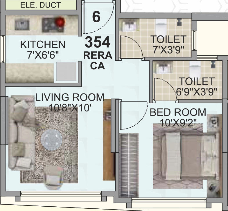 1 BHK Flat in Om Makarand Heights in Ghatkopar East, Mumbai - Image 875637