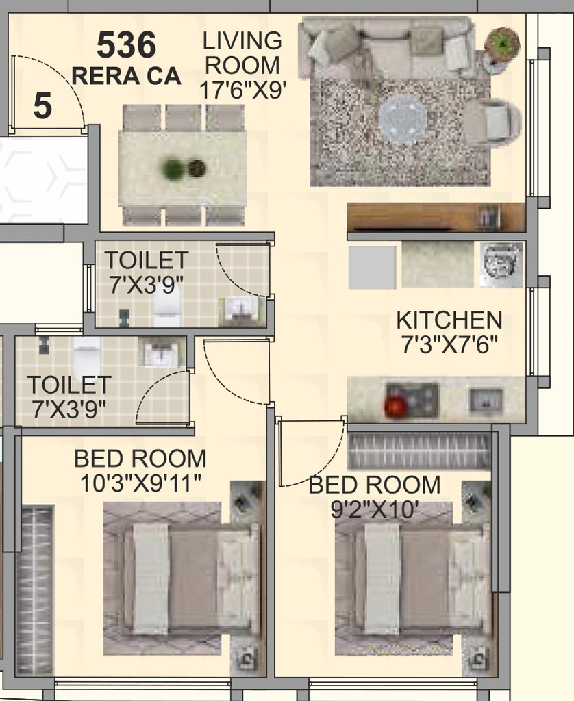 2 BHK Flat in Om Makarand Heights in Ghatkopar East, Mumbai - Image 875639