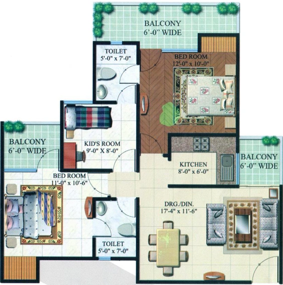 2 BHK Flat in Habitech Panchtatva in Techzone 4, Greater Noida - Image 843174