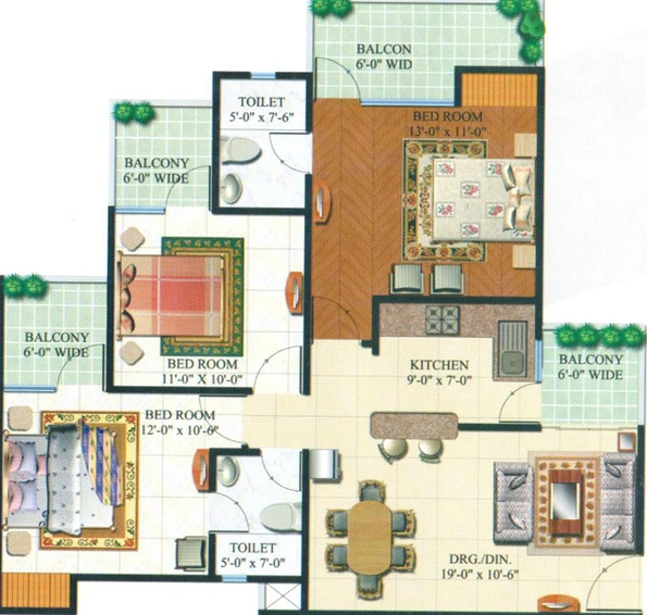 3 BHK Flat in Habitech Panchtatva in Techzone 4, Greater Noida - Image 843175