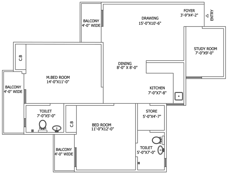 2.5 BHK Flat in Gaur City 5th Avenue in Chi 4, Greater Noida - Image 843154