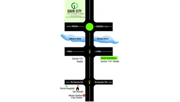 Location of Gaur City 5th Avenue - Image 246060