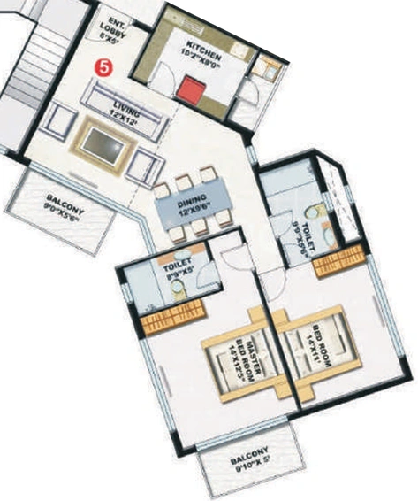 2 BHK Flat in Parsvnath Palacia Phase 1 in Pi I & II, Greater Noida - Image 843183