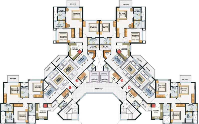Floor Plan of Parsvnath Palacia Phase 1 in Pi I & II, Greater Noida - Image 246111