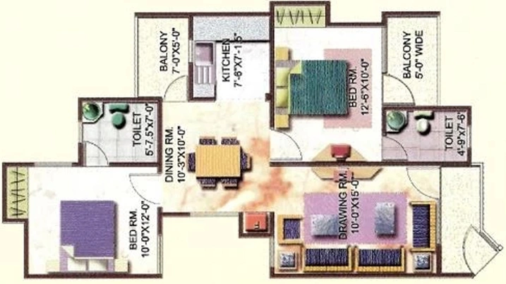 2 BHK Flat in Rajhans Premier Apartment in Indirapuram, Ghaziabad - Image 843094