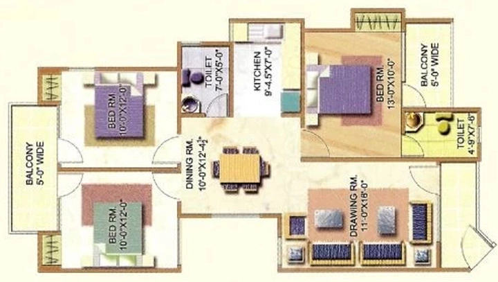 3 BHK Flat in Rajhans Premier Apartment in Indirapuram, Ghaziabad - Image 843096