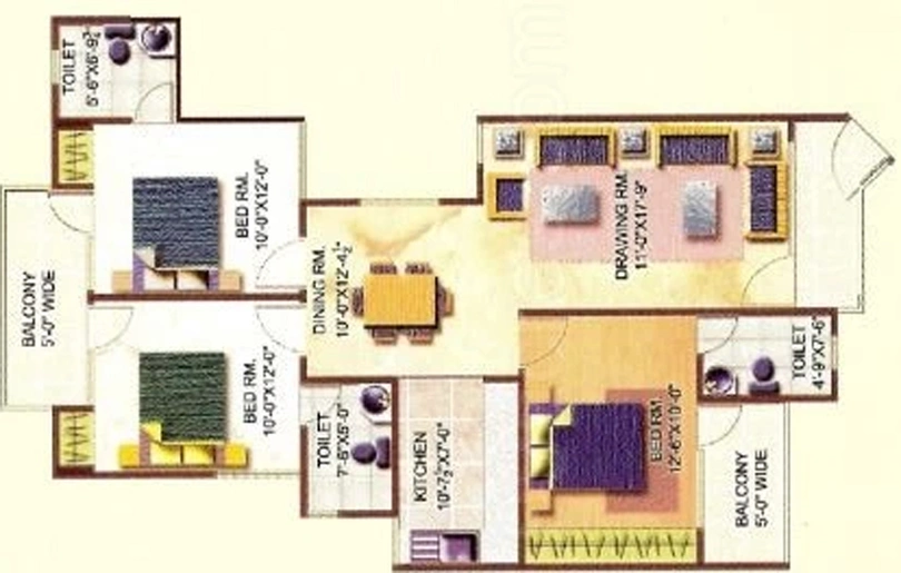 3 BHK Flat in Rajhans Premier Apartment in Indirapuram, Ghaziabad - Image 843097