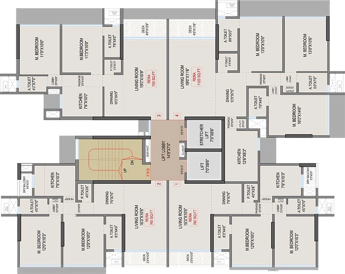 Floor Plan of SSB The Green Arc in Goregaon East, Mumbai - Image 244761