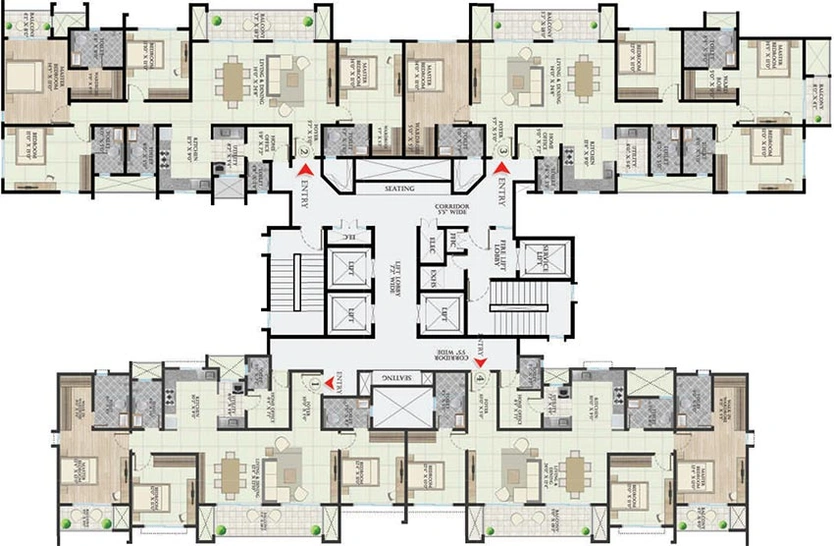 Floor Plan of Abhee Aaria in Varthur, Bangalore - Image 248118